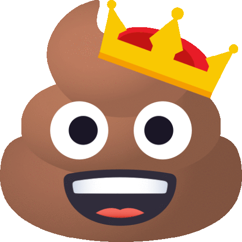 King Pile Of Poo Sticker - King Pile Of Poo Joypixels Stickers