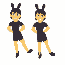 people with bunny ears joypixels bunny ears bunny men fun
