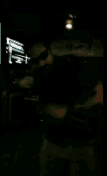 a blurry picture of a man in a mask