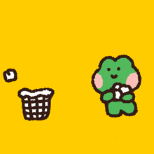 Cute Frog Trash GIF - Cute Frog Trash GIFs