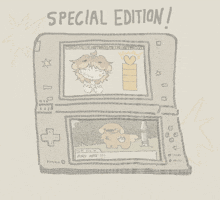 a drawing of a game console with the words special edition