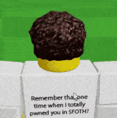 a sign that says remember the one time when i totally pwned you in sfoth