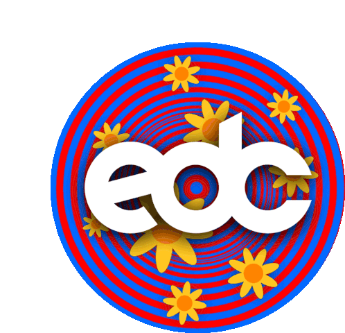 Edc Flower Sticker - Edc Flower Illusion Stickers