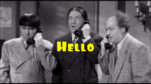 Three Stooges Hello GIF - Three Stooges Hello Telephone GIFs