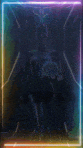 a computer generated image of a person with a glowing flower in front of them