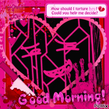 a picture of a broken heart with the words good morning