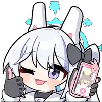 a cartoon character is giving a thumbs up while holding a cellphone