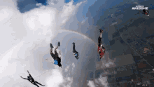 Sky Diving Formation GIF - Sky Diving Formation Clouds GIFs