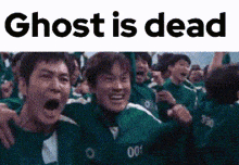 a group of people are playing a game called squid game and one of the players is dead .