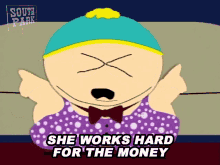 She Works Hard For The Money Eric Cartman GIF - She Works Hard For The Money Eric Cartman South Park GIFs