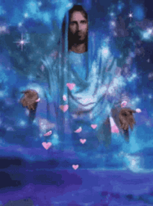 jesus hearts sparkles love petals