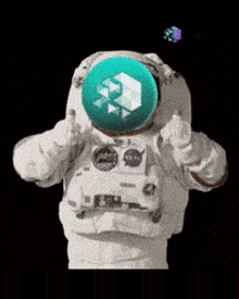 Iotex Astronaute Logo To The Moon GIF
