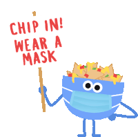 Chip In Wear A Mask Mask Up Sticker - Chip In Wear A Mask Wear A Mask Mask Up Stickers