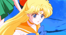a picture of a girl with a crescent moon on her forehead
