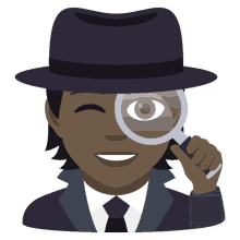 detective joypixels investigator inspector magnifying glass
