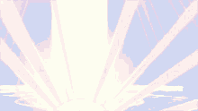 a cartoon of a person standing in front of a bright sun