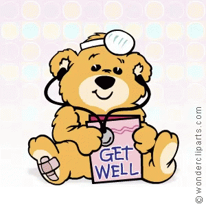 get well soon teddy bear clipart
