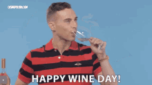 happy wine day drink champagne wine shots