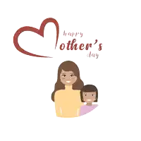a happy mother 's day card with a woman holding a child