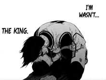 a black and white drawing of a man kneeling down with the words " i 'm wasn 't " below him