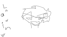 a black and white drawing of a person 's face with a smiley face and the words " i love you " written below it