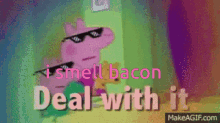 Peppa Pig George GIF - Peppa Pig George I Smell Bacon Deal With It GIFs