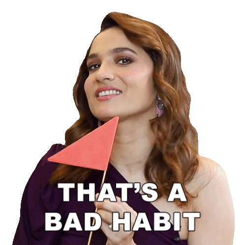 That'S A Bad Habit Ankita Lokhande Sticker - That'S A Bad Habit Ankita Lokhande Pinkvilla Stickers