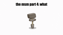 a cartoon drawing of a dumbbell with the words " the msm part 4 : what " above it