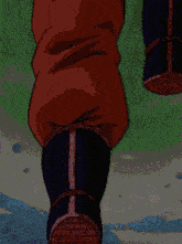 a close up of a cartoon character 's pants and socks