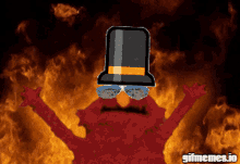 Elmo Fire Top Hat GIF - Elmo Fire Top Hat GIFs