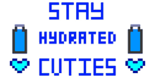 drink water stay hydrated cuties hydrate heart