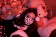 aesthetic egirl plushies stuffed toys face mask