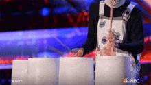 Playing Drums Mr Moo Shakes GIF - Playing Drums Mr Moo Shakes Americas Got Talent GIFs