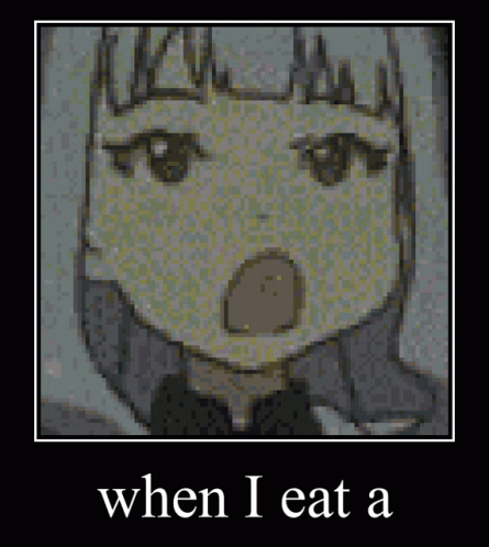 Anime Funny Eating Meme GIF