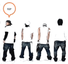 a speech bubble with t.o.p. written on it