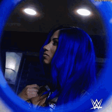 Sasha Banks Mirror GIF - Sasha Banks Mirror Blue GIFs
