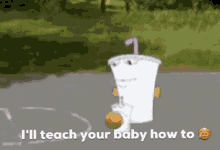 Ill Teach Your Baby How To Cups GIF - Ill Teach Your Baby How To Cups Straw GIFs