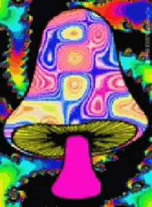 Abstract Mushrooms GIF - Abstract Mushrooms Rainbow GIFs