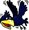 Crow Flying Sticker