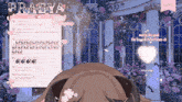 a screen shows a girl with horns and the words fraeya on the top