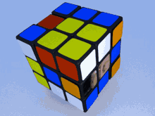 a rubik 's cube with a picture of a man 's face on the side