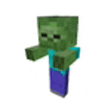 a minecraft zombie with a blue shirt and blue pants .