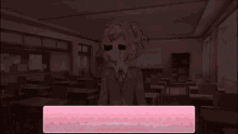 a girl with pink hair is wearing glasses and a bow tie