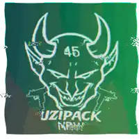 a drawing of a demon with the number 45 on its head