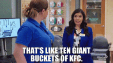Superstore Amy Sosa GIF - Superstore Amy Sosa Thats Like Ten Giant Buckets Of Kfc GIFs