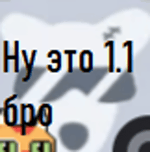 a blurred image of a cat with the words " ну это 1.1 bro " on it