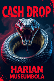 a poster for cash drop shows a snake with its mouth wide open