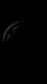 a logo for the maintenance music community is displayed on a black background