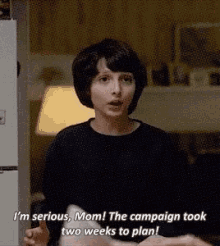stranger things finn wolfhard campaign weeks complaining