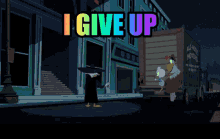 a cartoon scene with a truck that says all county movers